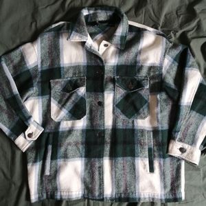 Plaid shirt jacket